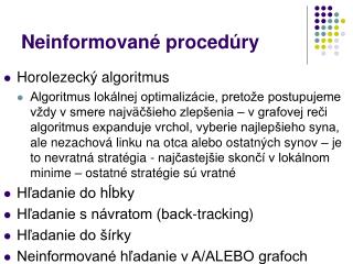 Neinformované procedúry