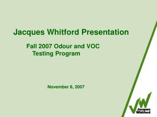 Jacques Whitford Presentation