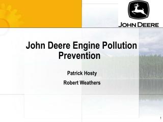 John Deere Engine Pollution Prevention