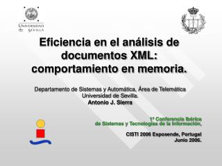 Eficiencia en el análisis de documentos XML: comportamiento en memoria.