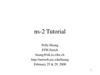 ns-2 Tutorial