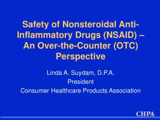 Safety of Nonsteroidal Anti-Inflammatory Drugs (NSAID) – An Over-the-Counter (OTC) Perspective