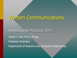 Written Communications