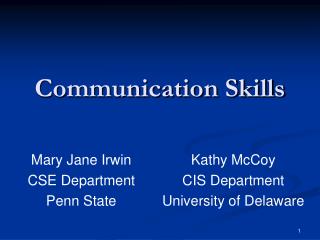 Communication Skills