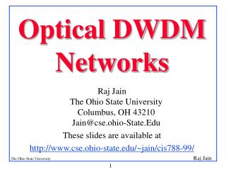 Optical DWDM Networks