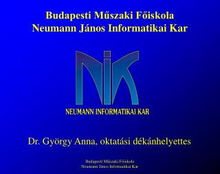 Budapesti Műszaki Főiskola Neumann János Informatikai Kar