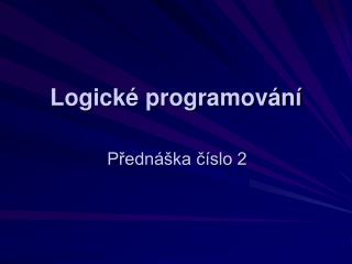 Logické programování