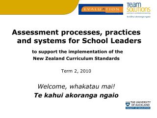 Assessment processes, practices and systems for School Leaders