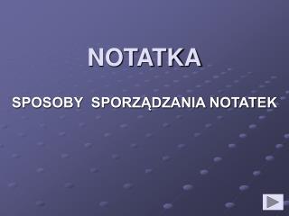 NOTATKA