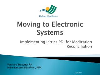 Moving to Electronic Systems