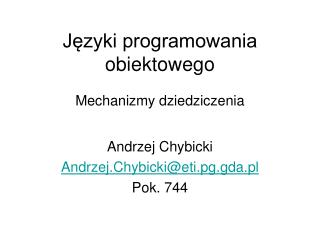 Mechanizmy dziedziczenia