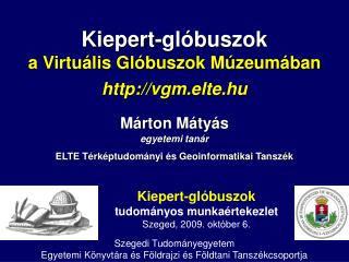 Kiepert-glóbuszok a Virtuális Glóbuszok Múzeumában