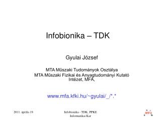 Infobionika – TDK