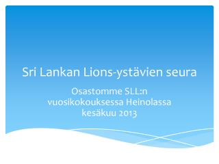 Sri Lankan Lions-ystävien seura