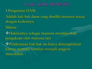 HAK ASASI MANUSIA