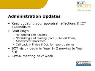 Administration Updates