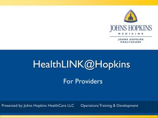 HealthLINK@Hopkins