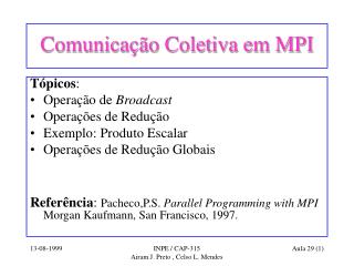 Comunicação Coletiva em MPI