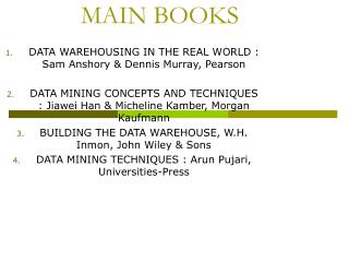 MAIN BOOKS