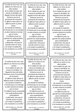 “ A orillas de otro mar, otro alfarero se retira en sus años tardíos.