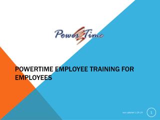 POWERTIME EMPLOYEE TRAINING FOR EMPLOYEES