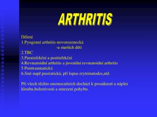 ARTHRITIS