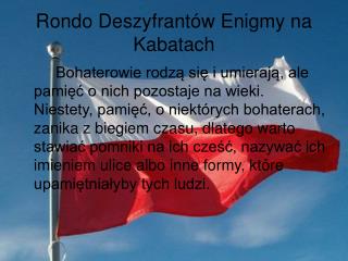 Rondo Deszyfrantów Enigmy na Kabatach