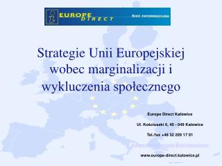 Strategie Unii Europejskiej wobec marginalizacji i wykluczenia społecznego