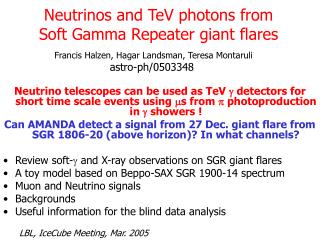 Neutrinos and TeV photons from Soft Gamma Repeater giant flares