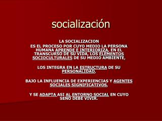 socialización