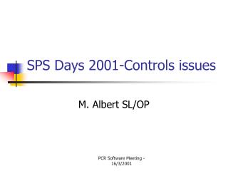 SPS Days 2001-Controls issues