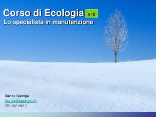 Corso di Ecologia