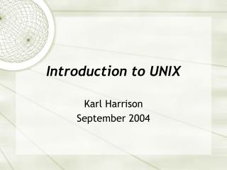 Introduction to UNIX