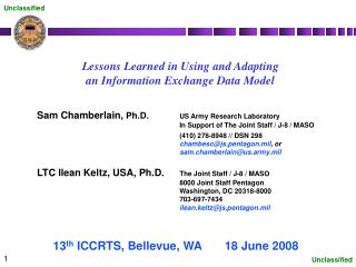 Lessons Learned in Using and Adapting an Information Exchange Data Model