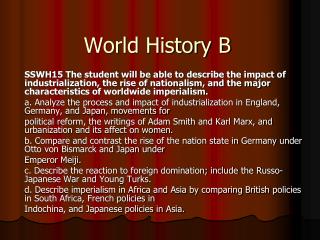 World History B