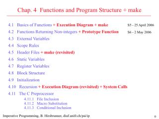 Chap. 4 Functions and Program Structure + make