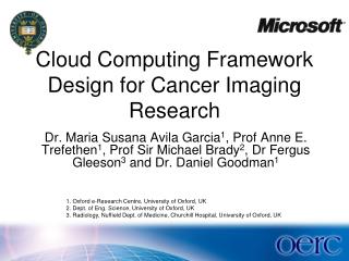 Cloud Computing Framework Design for Cancer Imaging Research