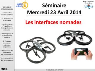 Séminaire Mercredi 23 Avril 2014