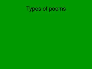 Types of poems