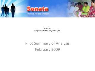 SONATA: Progress out of Poverty Index (PPI)