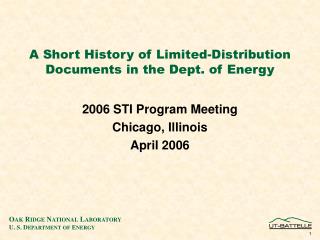 A Short History of Limited-Distribution Documents in the Dept. of Energy