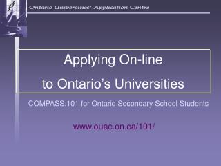 COMPASS.101 for Ontario Secondary School Students