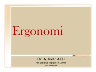 Ergonomi