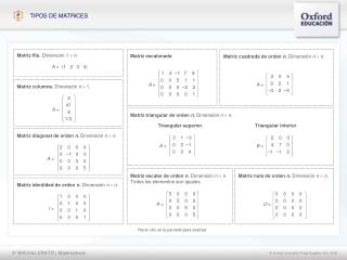 TIPOS DE MATRICES