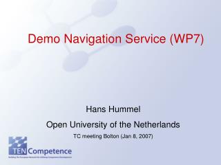 Demo Navigation Service (WP7)