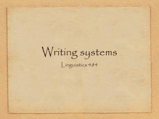 Writing systems