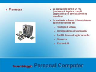 Assemblaggio Personal Computer