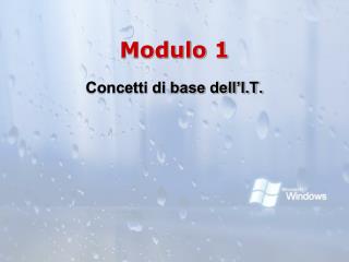 Modulo 1