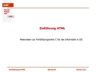 Einführung HTML