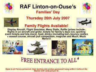 RAF Linton-on-Ouse’s Families’ Day Thursday 26th July 2007